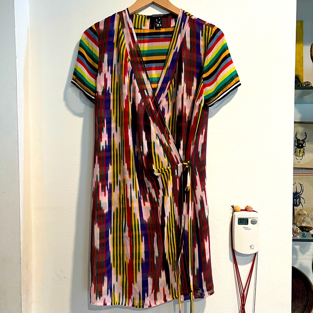 Scotch and Soda wrap top mini dress size 1 multicolor